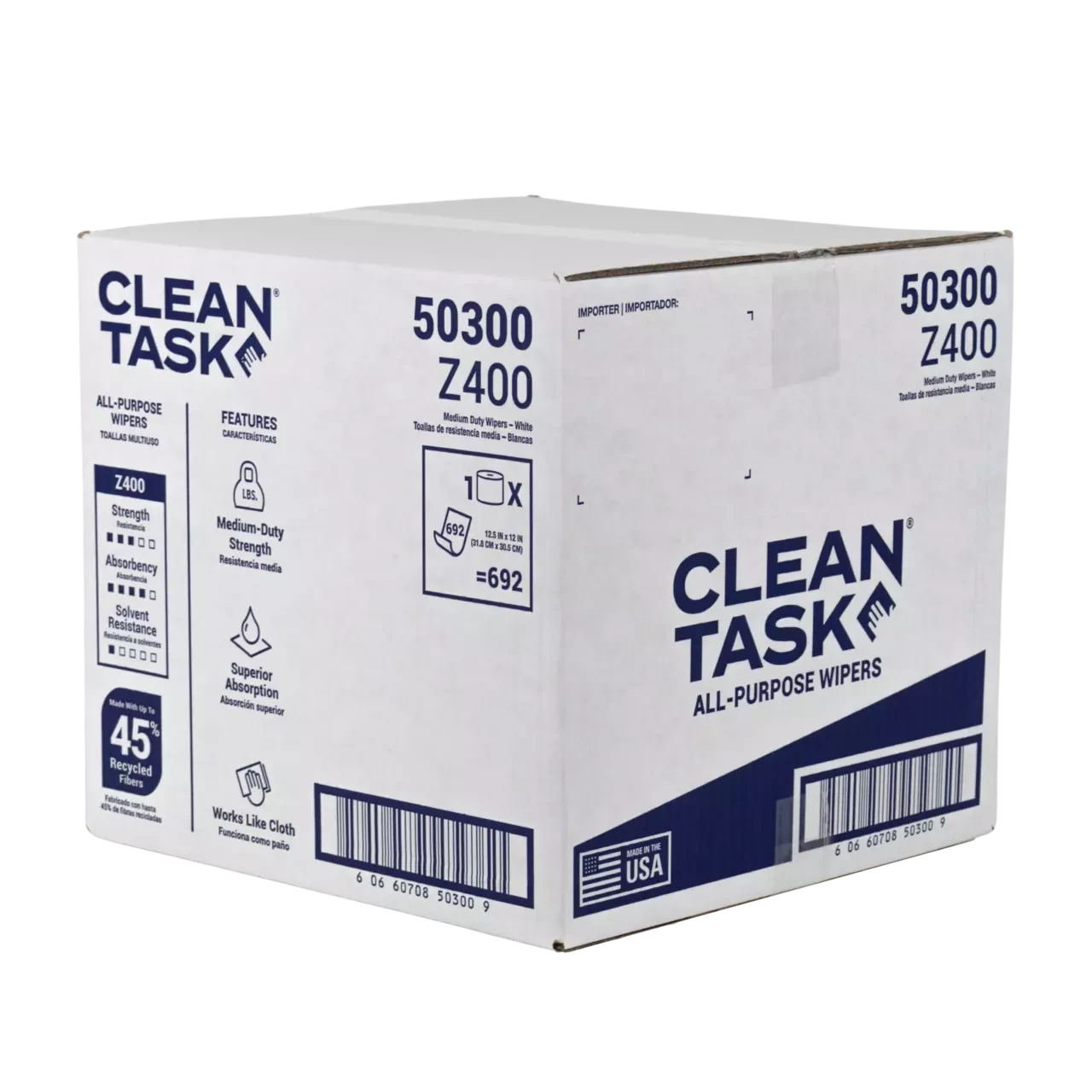 All-Purpose Z400 Wipers - Jumbo Roll, White, 692 Sheets - Sellars